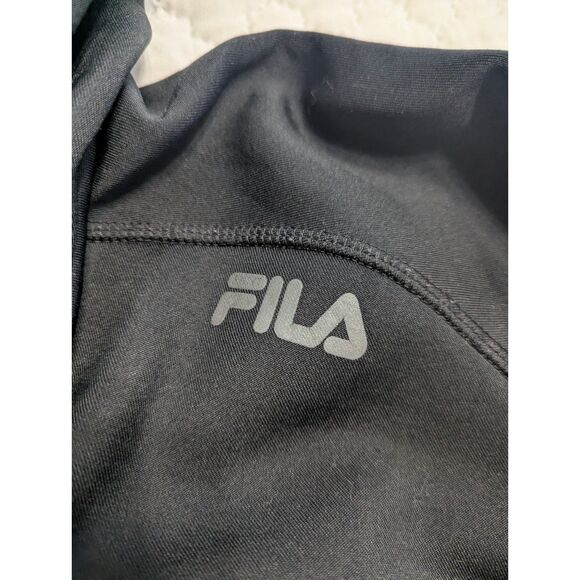 ✨ FILA Sport Hoodie Men's M Black Pullover Preowned - Picture 6 of 7